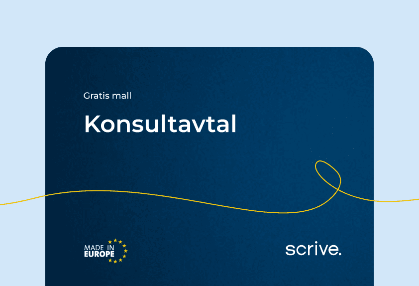Konsultavtal mall