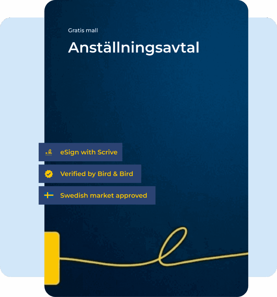 Anställningsavtal mall